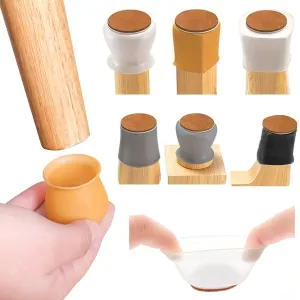 16pcs Silicone Furniture Leg Protectors: Floor Protection & Anti-slip Pads