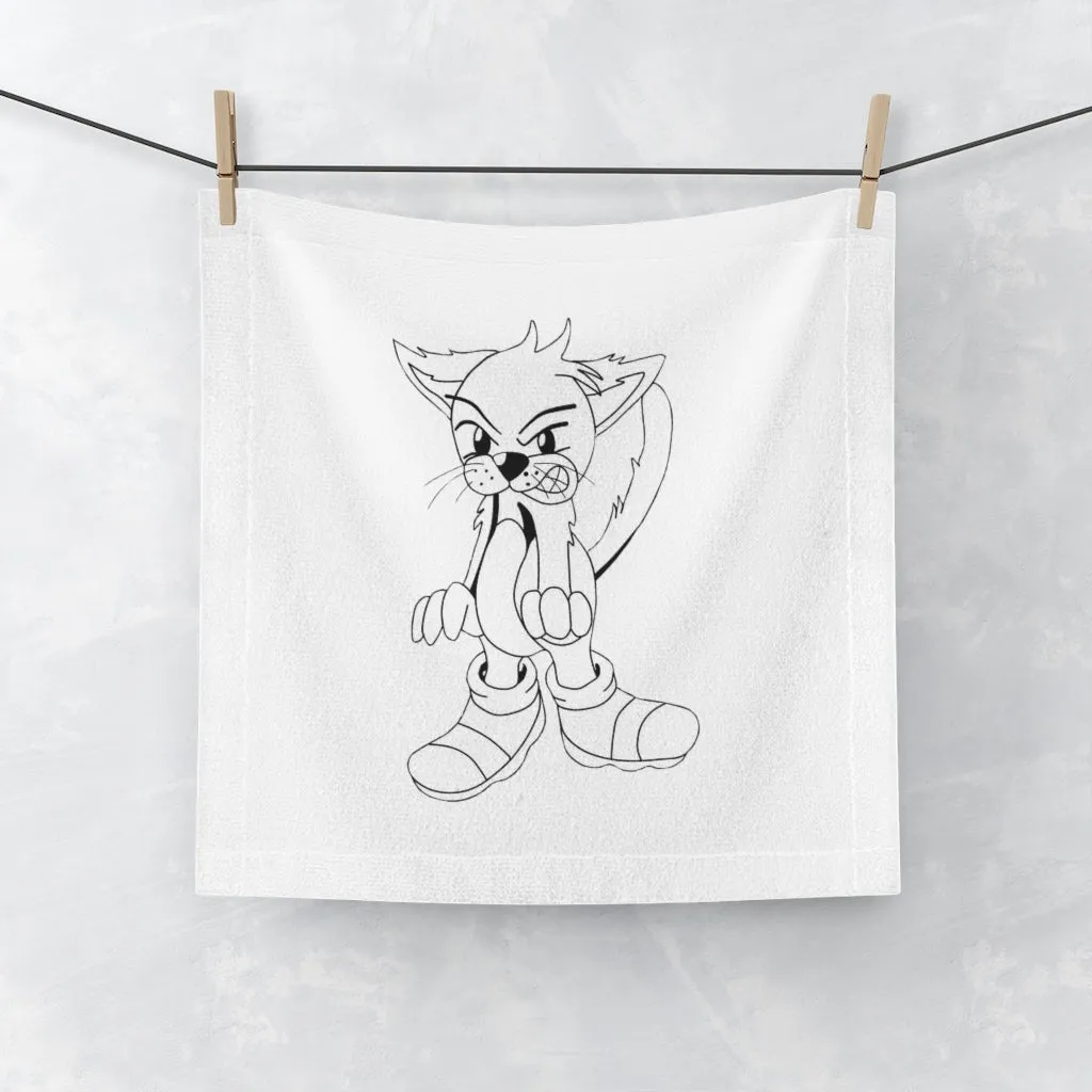 Angry Cat Face Towel