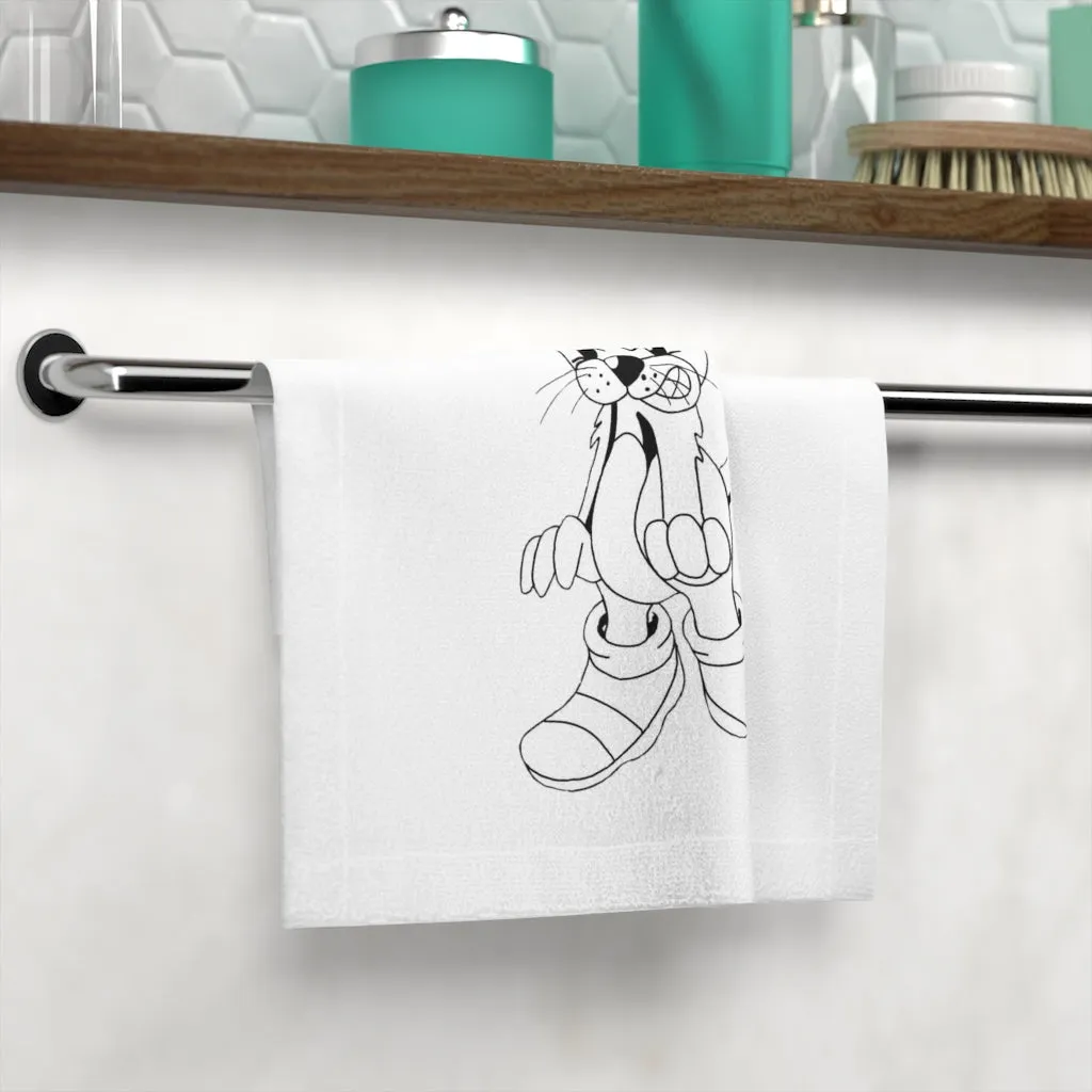 Angry Cat Face Towel