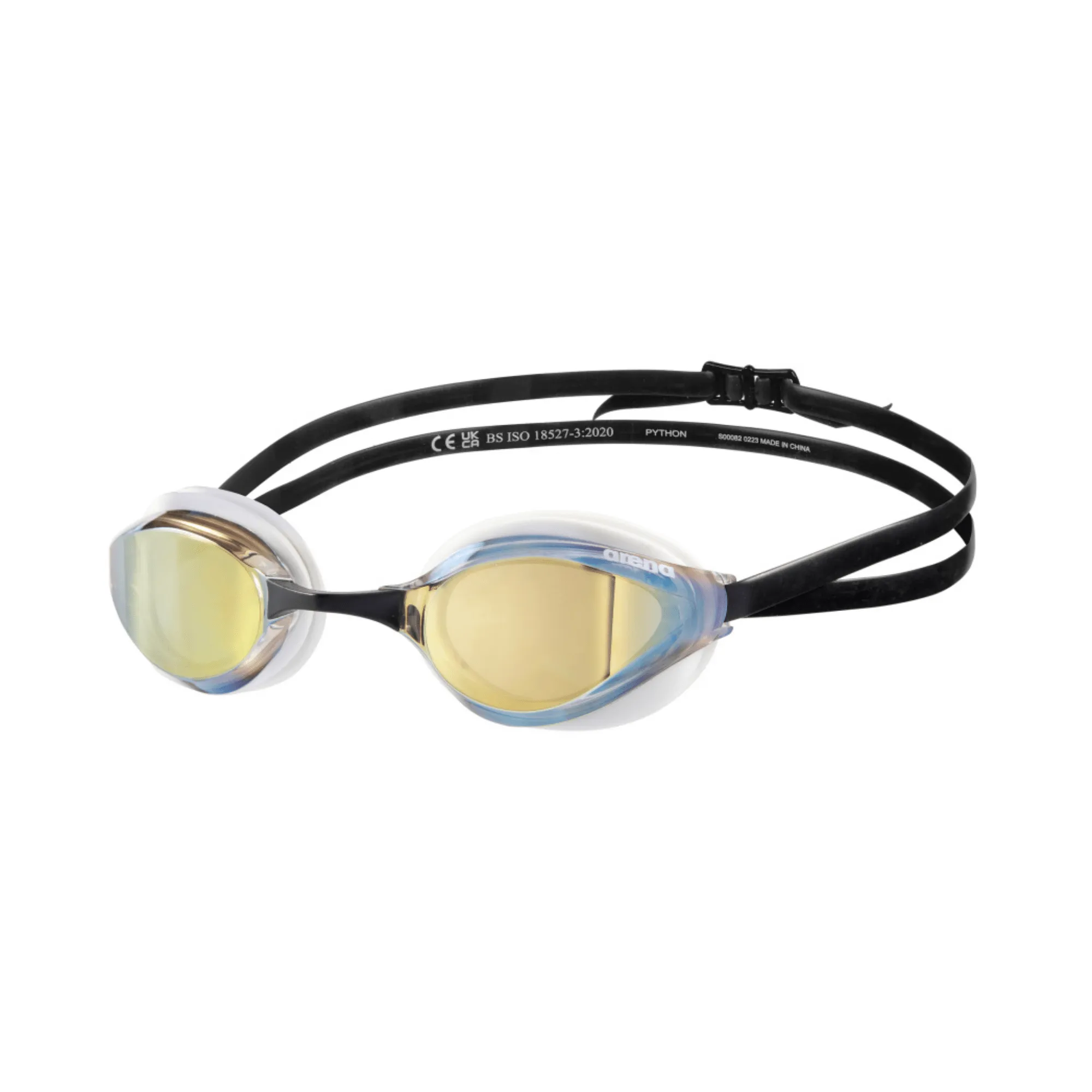 Arena Python Mirror Goggles - Gold/White/Black