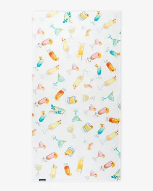 Bamboo & Cotton Blend Printed Bath Towel | Happy Hour