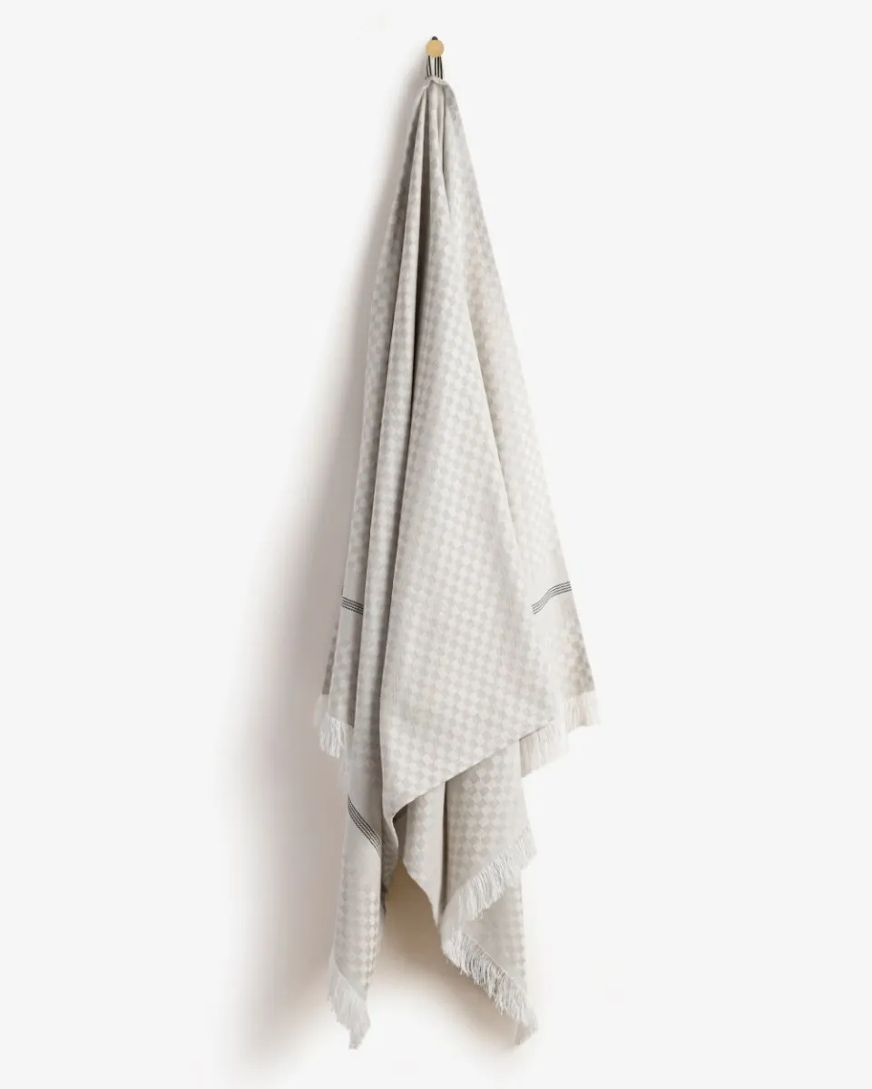 Bamboo & Cotton Blend Woven Bath Towel | Chequerboard