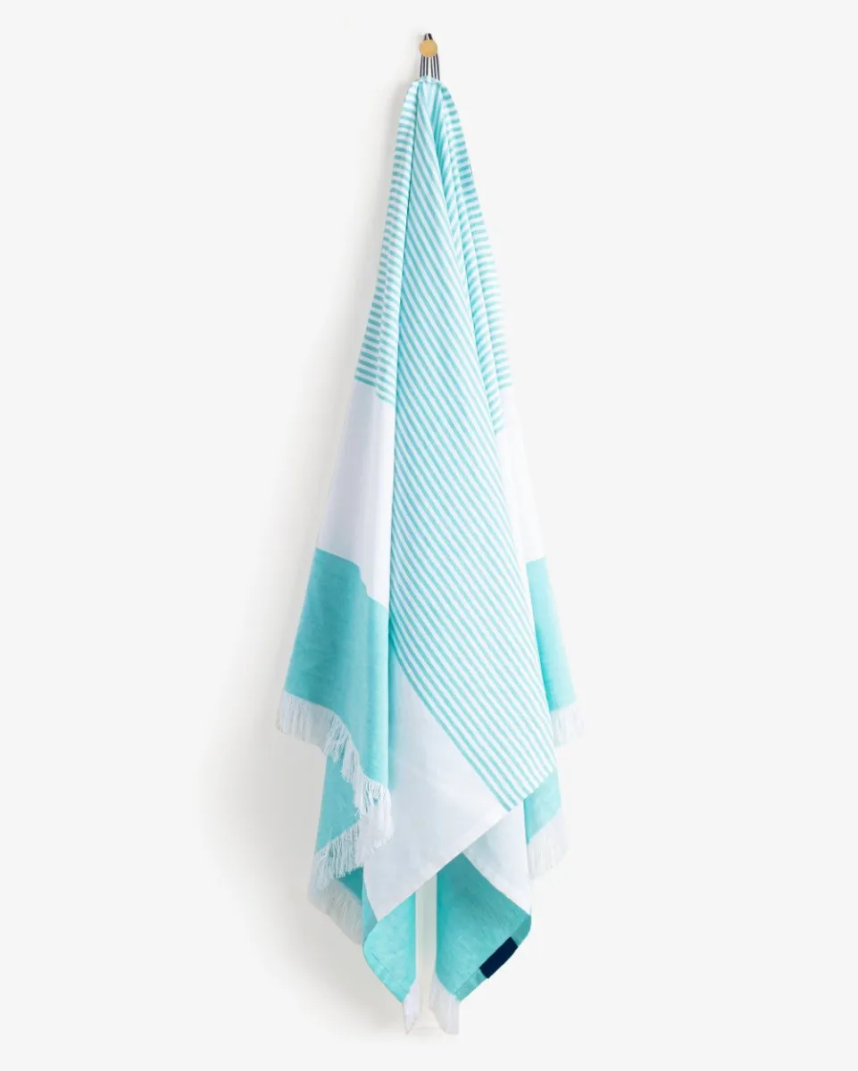 Bamboo & Cotton Blend Woven Bath Towels | Bali Green