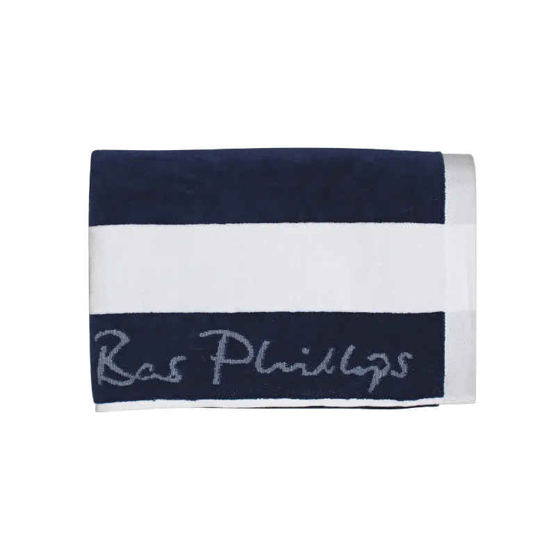 Bas Phillips Cabana Navy Beach Towel