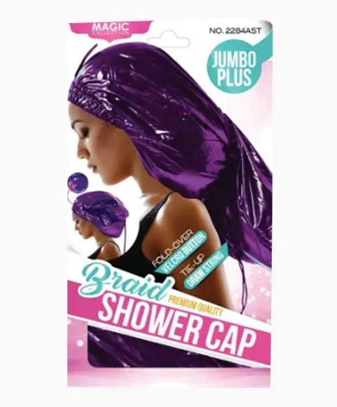 Bee Sales Magic Collection Braid Jumbo Plus Shower Cap 2284AST