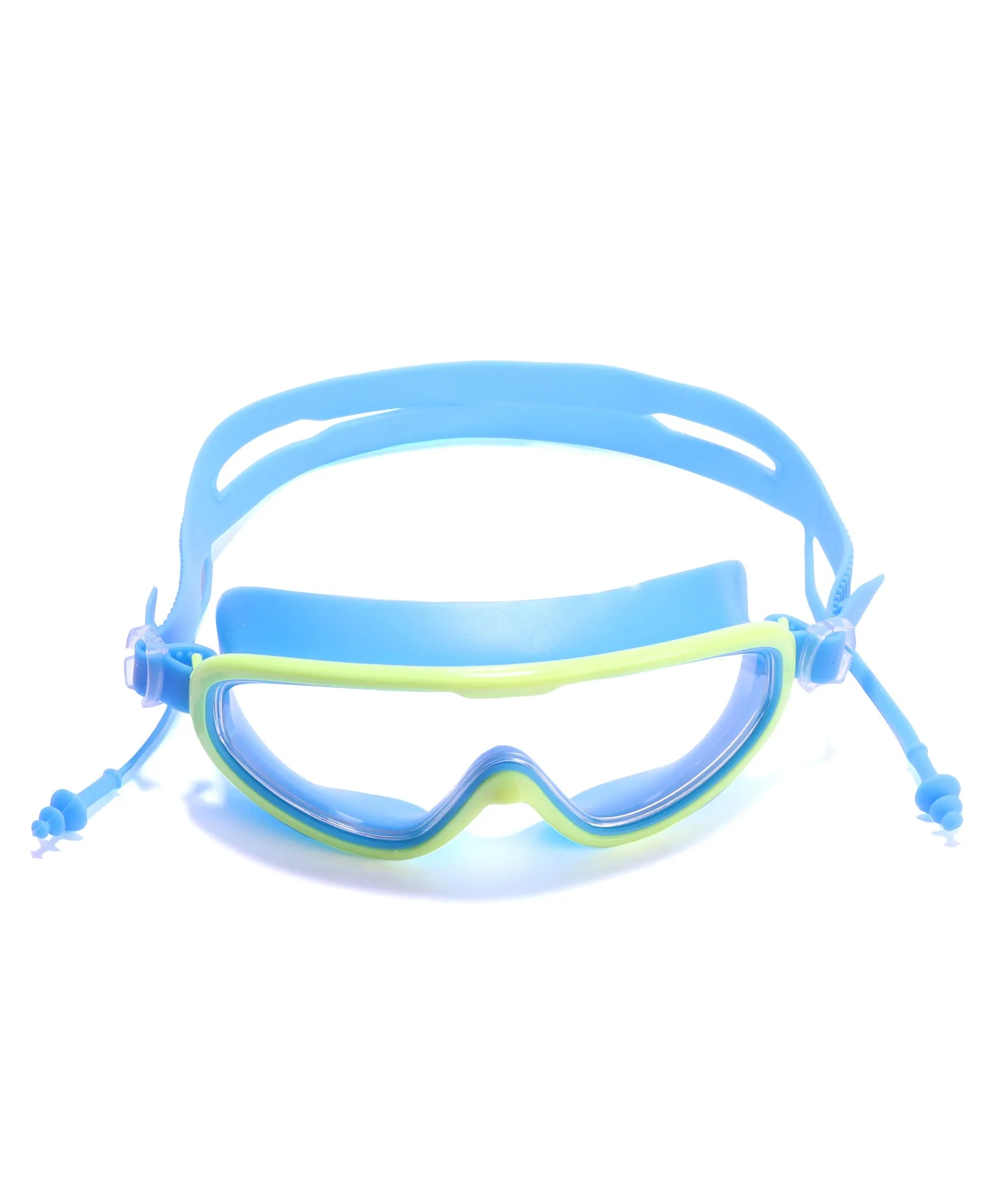 BIG FRAME SWIMMING GOGGLES WITH EAR PLUGS - DARK BLUE