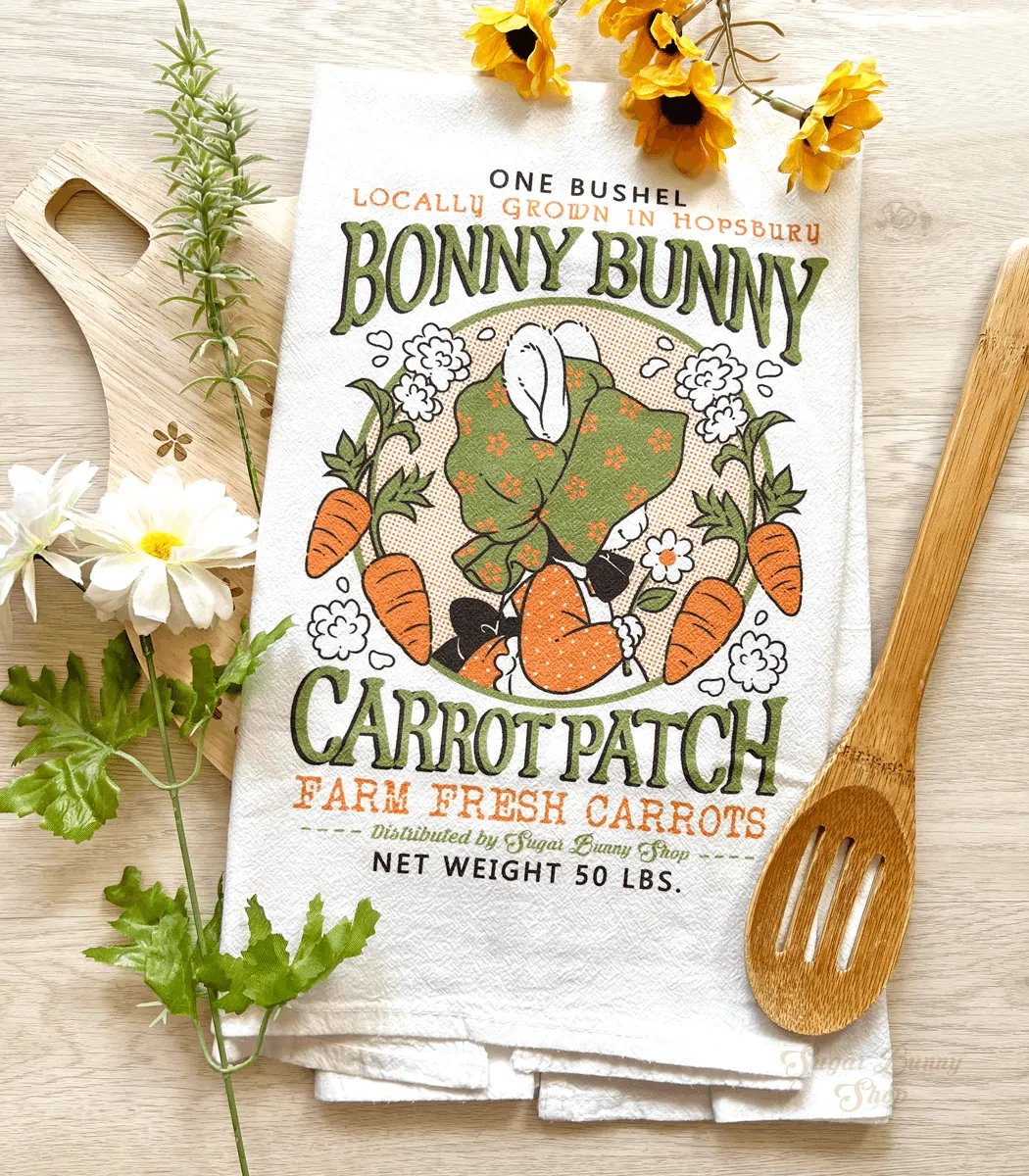 Bonny Bunny Flour Sack Tea Towel (Old)