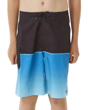 Boys Dawn Patrol Boardshorts in Black & Blue