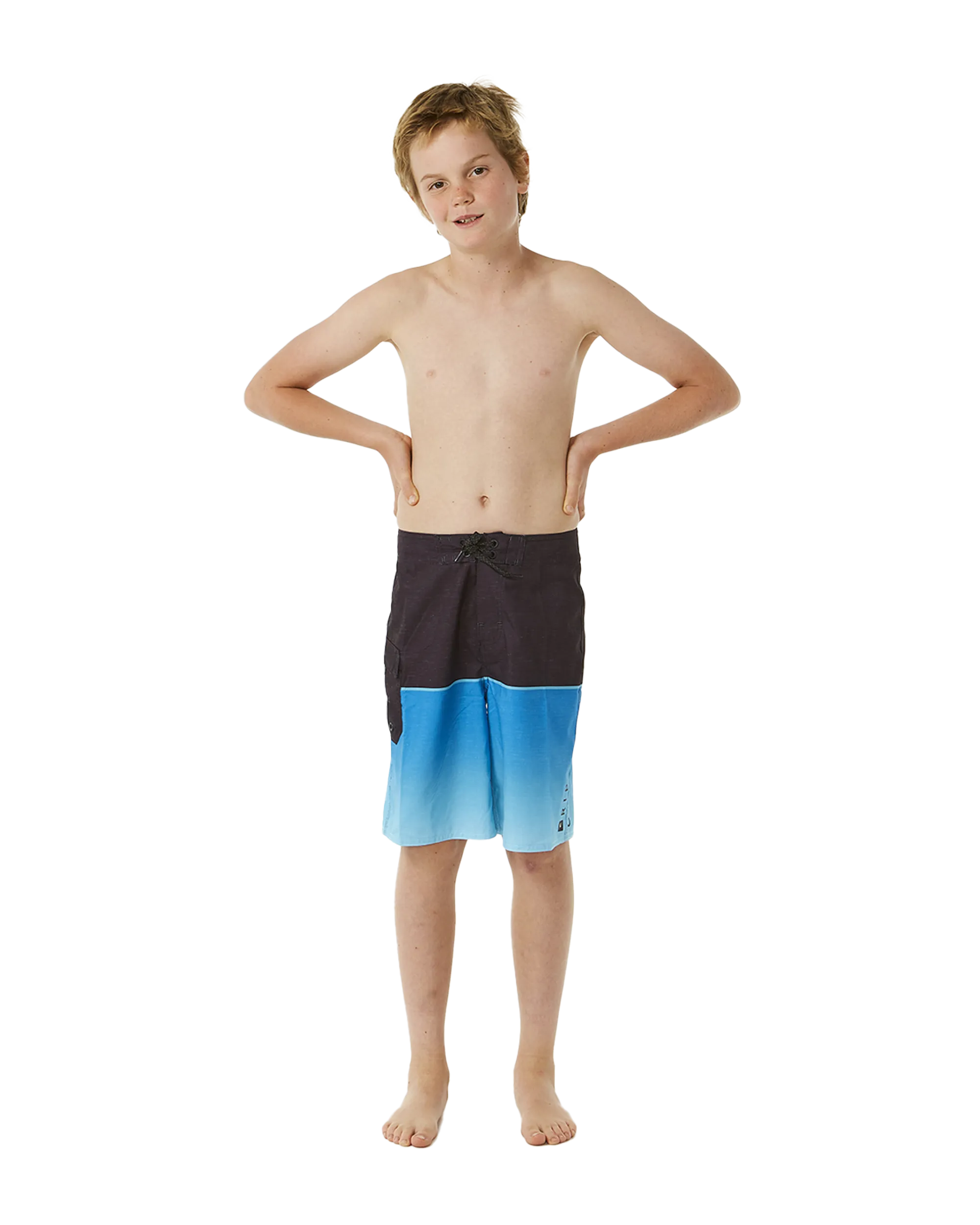 Boys Dawn Patrol Boardshorts in Black & Blue