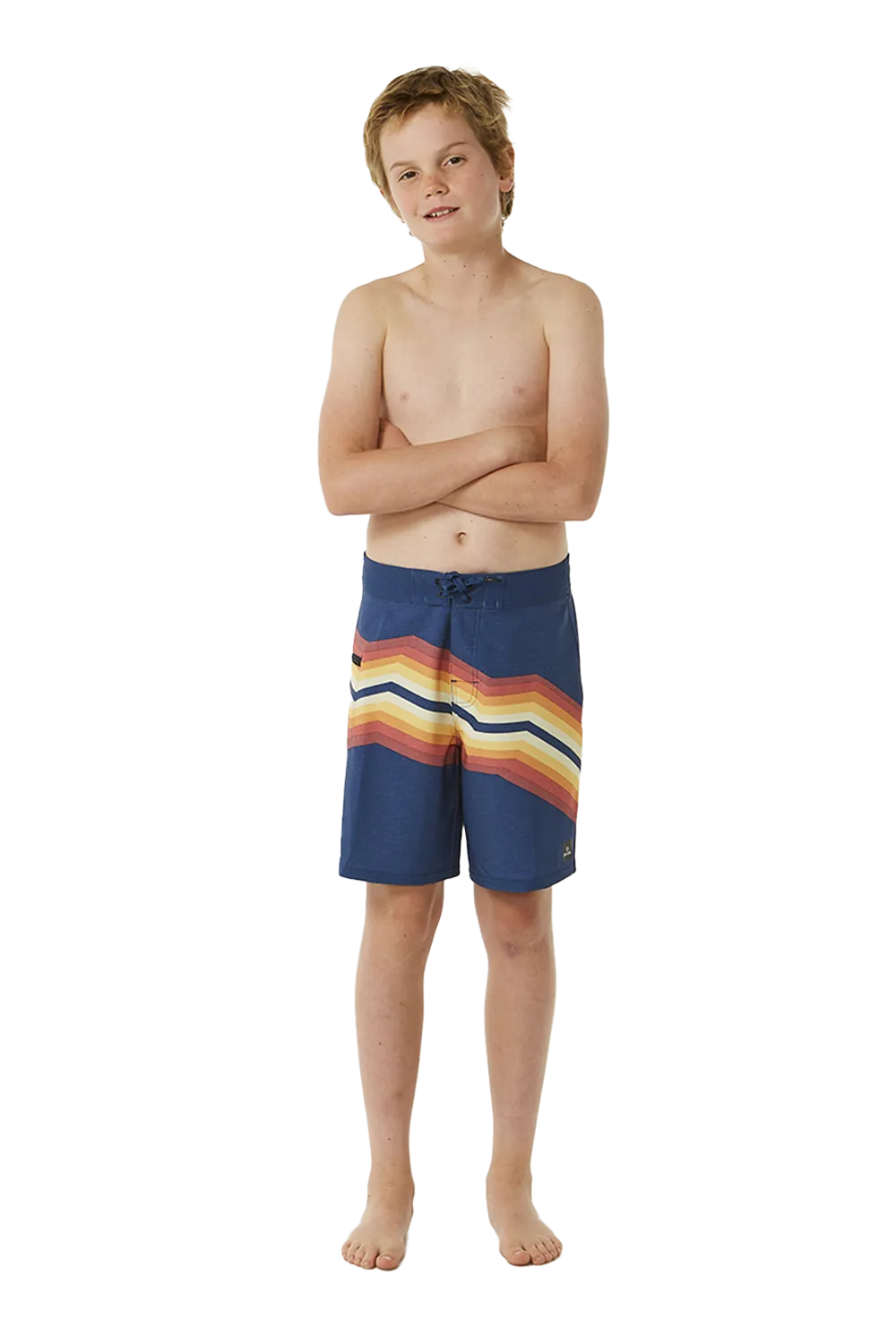 Boys Inverted Boardshorts in Washed Navy