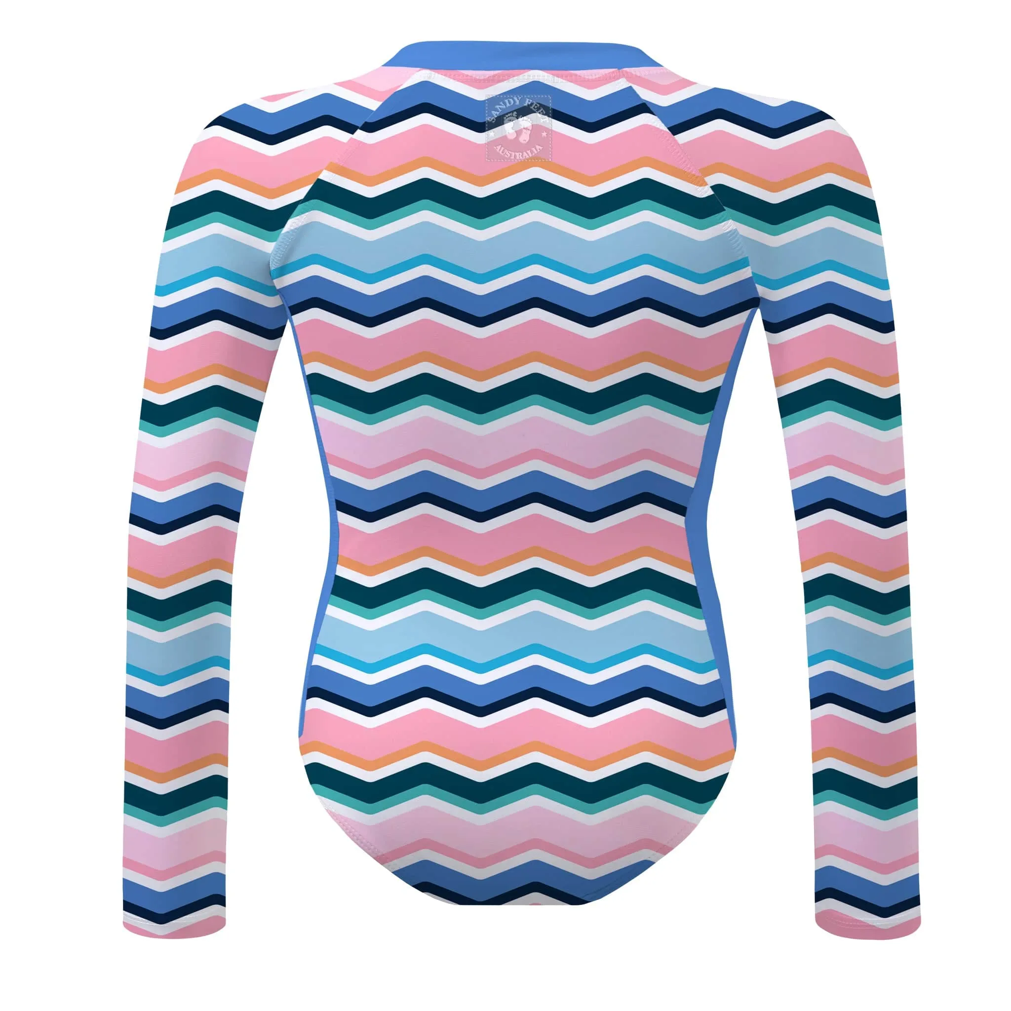 Chevron Wave Long Sleeve Sunsuit