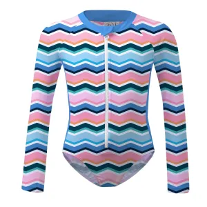 Chevron Wave Long Sleeve Sunsuit