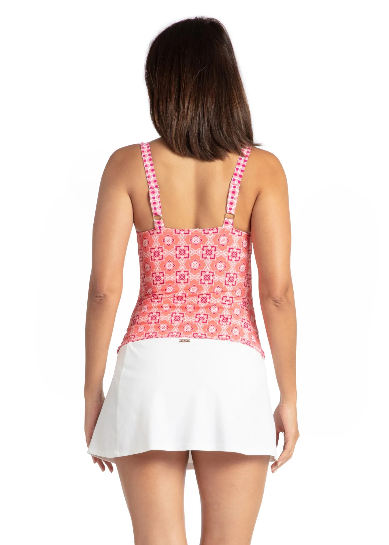 Coral Gables Reversible Embroidered Tankini Top