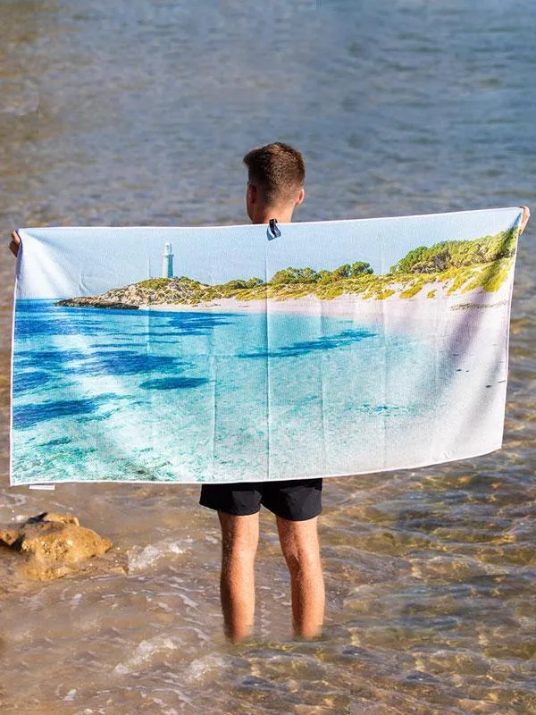 Destination Towels - Lighthouse Blues sand free beach towel