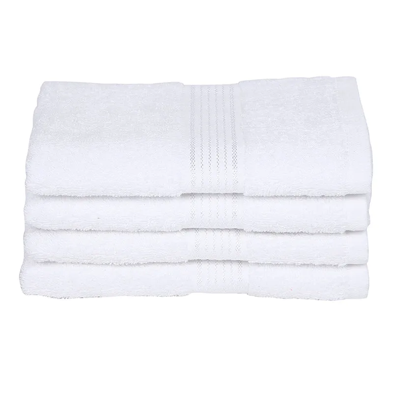 Eva Quick Dry Hand Towel (White) - Set Of Four