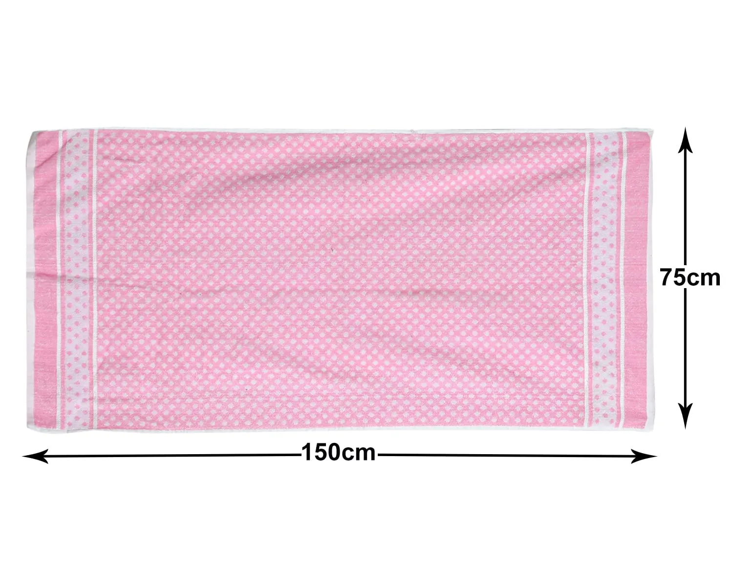 Heart HomeDot Printed Super Soft, Fluffy, and Absorbent, Cotton Bath Towel Perfect for Daily Use, 30"x60"(Pink)