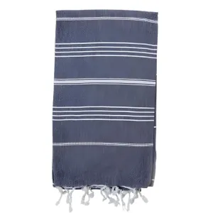 Izzy and Jean Classic Turkish Towel - Navy Blue