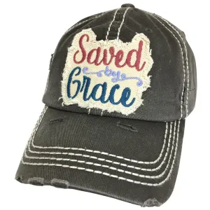 KBV-1240 Saved By Grace Cap Black