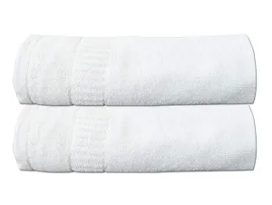 Kuber Industries 500 GSM Cotton Bath Towel|Super Absorbent Towel|Bath Towel for Men and Woman|Lightweight & Odour Free|Pack of 2 (White)