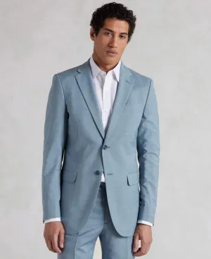 Light Blue Wool-Blend Tailored Suit