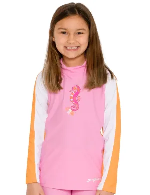 Long Sleeve Rash Guard - Pink Bloom