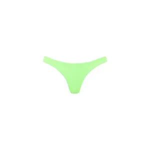 Minimal Cheeky Bikini Bottom -  Luau Lime Ribbed