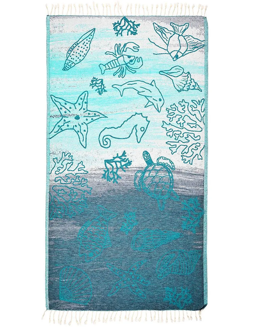 Pack of 4 - Cacala Beach Towel Nautical Series Pestemal 36"x63" 100% Cotton