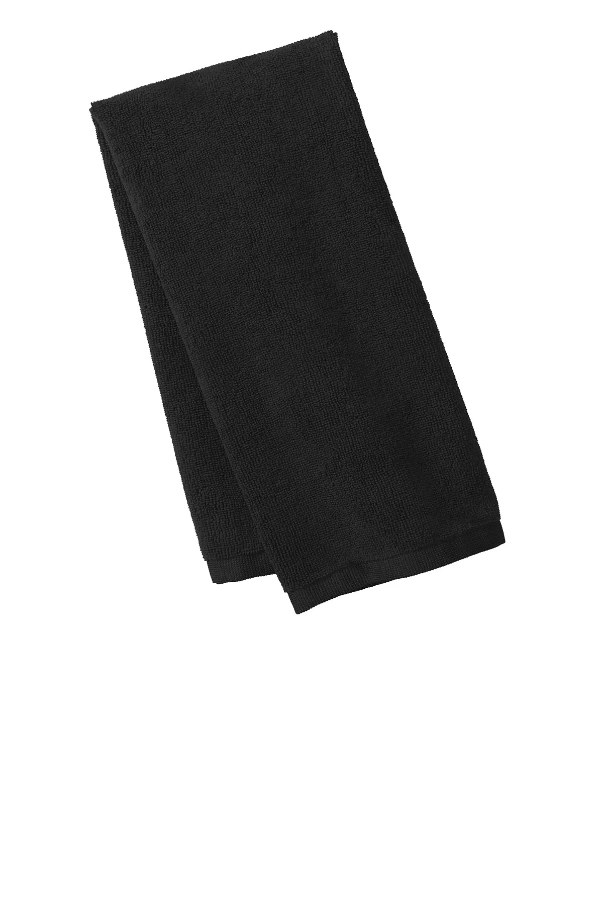 Port Authority Microfiber Customized Golf Towels, Black