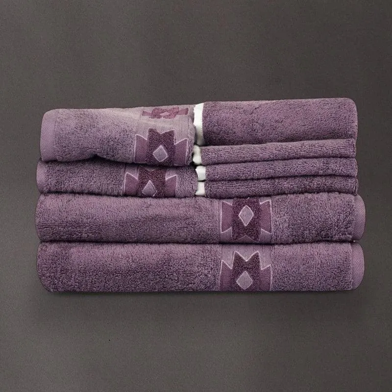 Purple Silly Cuddly Towel (Set of Eight)