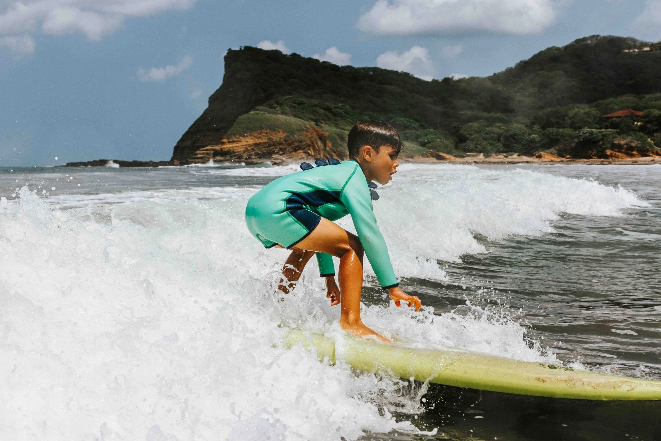 Roarsome Boys Spike The Dinosaur Wet Suit in Green