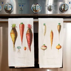 Root Vegetable Flour Sack Towels