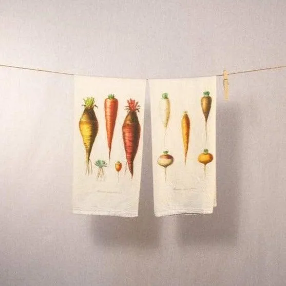 Root Vegetable Flour Sack Towels