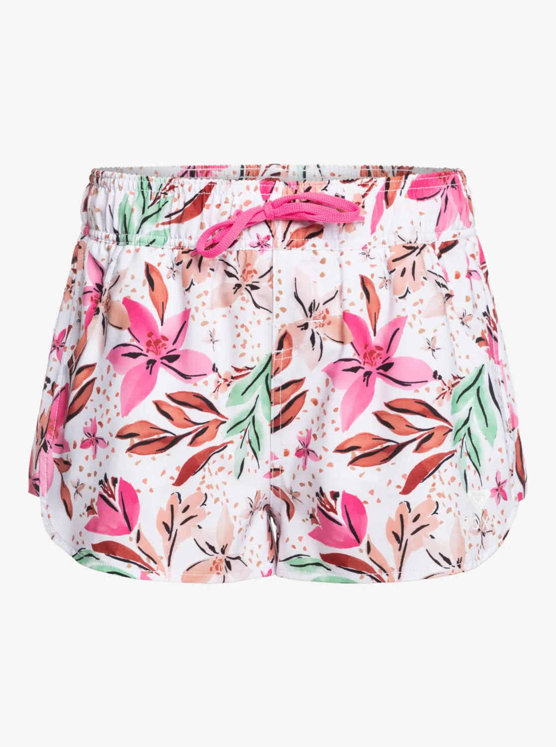 Roxy Wave Printed 2" Boardshorts for Women - White Happy Tropical Swim