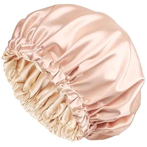 Satin Lined Bonnet Reversible Double Layer Sleeping Hat