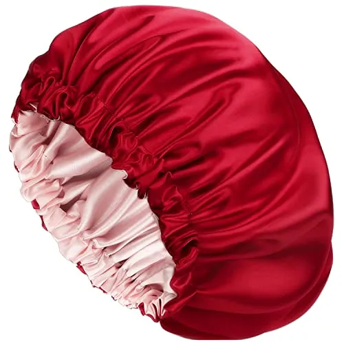 Satin Lined Bonnet Reversible Double Layer Sleeping Hat