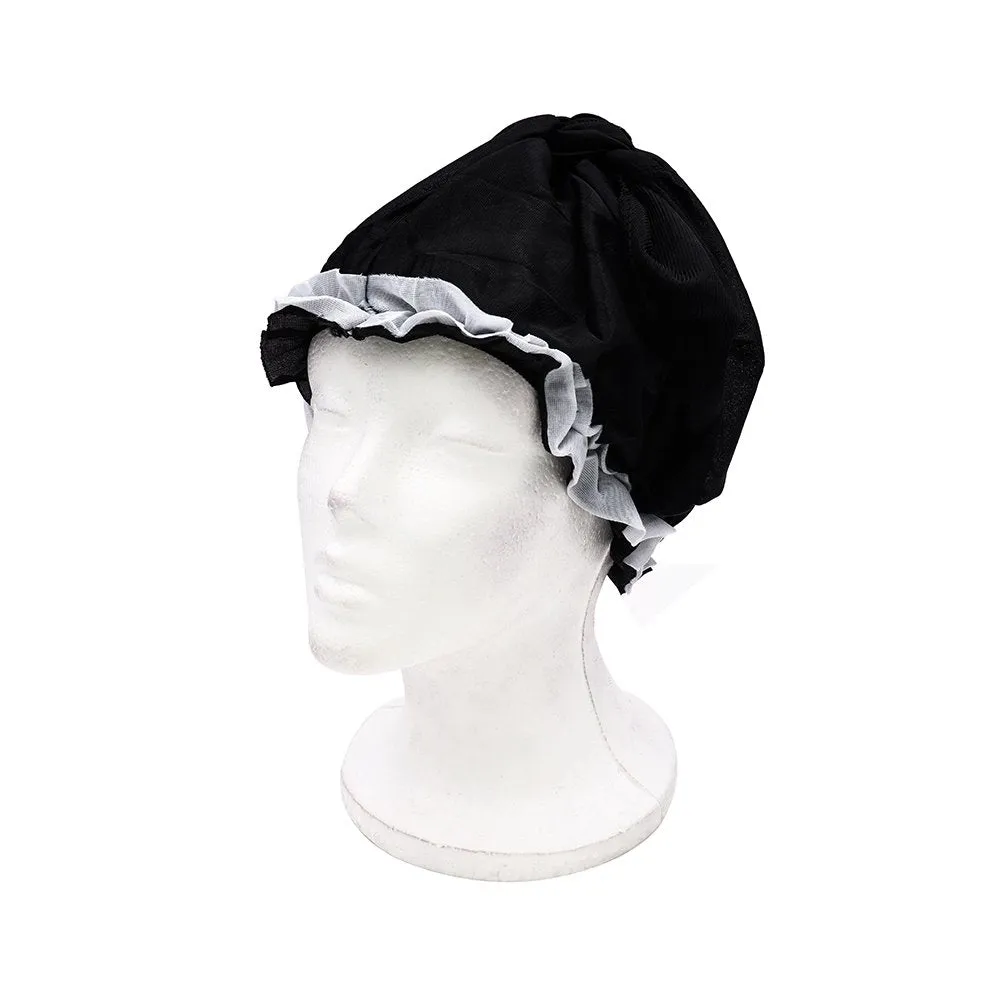 Satin Open Top Tie Bonnet Cap - Coconut Oil Treated