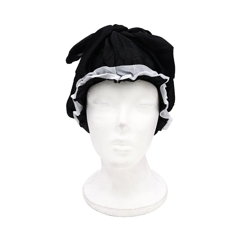 Satin Open Top Tie Bonnet Cap - Coconut Oil Treated