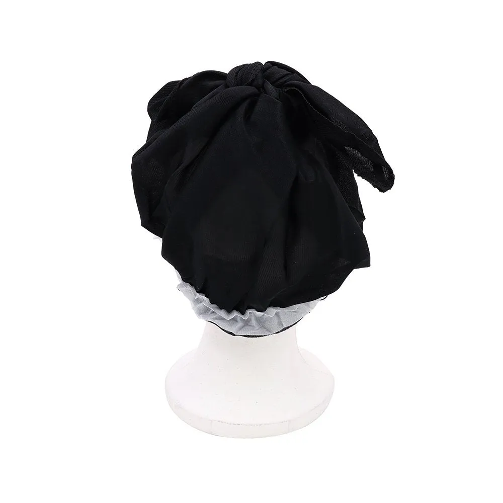 Satin Open Top Tie Bonnet Cap - Coconut Oil Treated