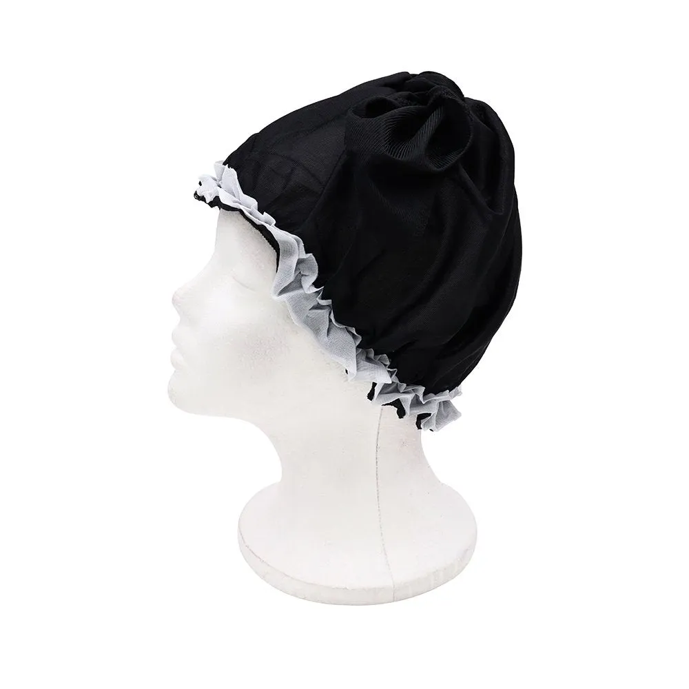 Satin Open Top Tie Bonnet Cap - Coconut Oil Treated