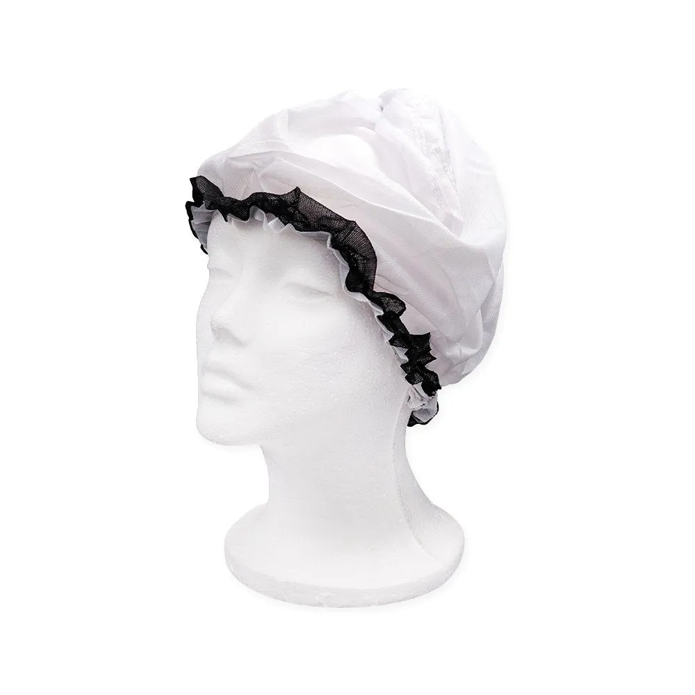 Satin Open Top Tie Bonnet Cap - Coconut Oil Treated