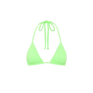 Slide Triangle Bikini Top - Luau Lime Ribbed