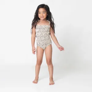 Smocked Leopard Bathing Suit