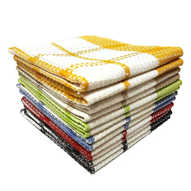 Soft Textiles 12 Pack 100% Cotton Waffle Weave Kitchen Dish Cloths, Ultra Soft 13x13