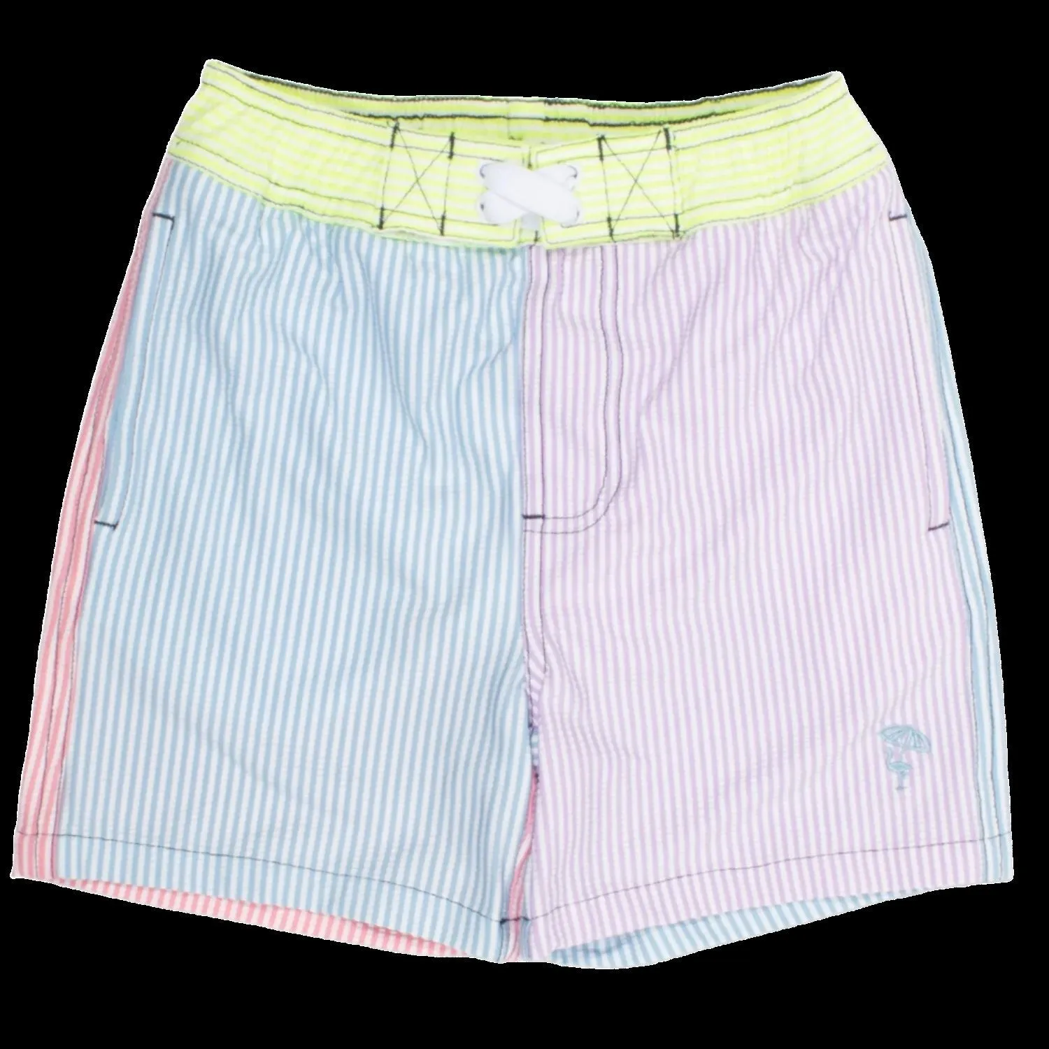 Swim Trunk Boys Seersucker Colorblock