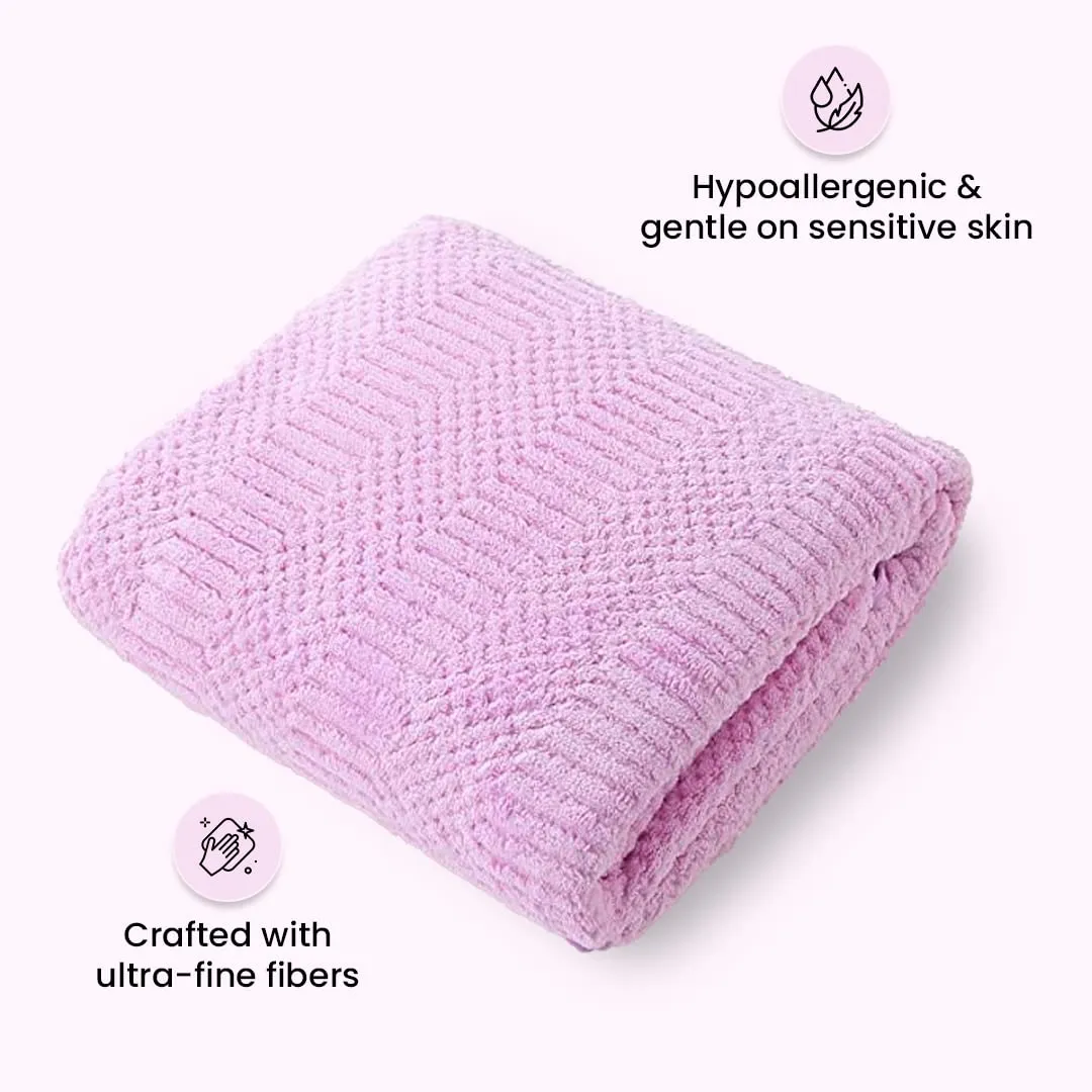 The Better Home Microfiber Bath Towel for Bath | Soft, Lightweight, Absorbent and Quick Drying Bath Towel for Men & Women | 140cm X 70cm (Pack of 4, Pink Beige) (Pack of 4, Blue Pink)