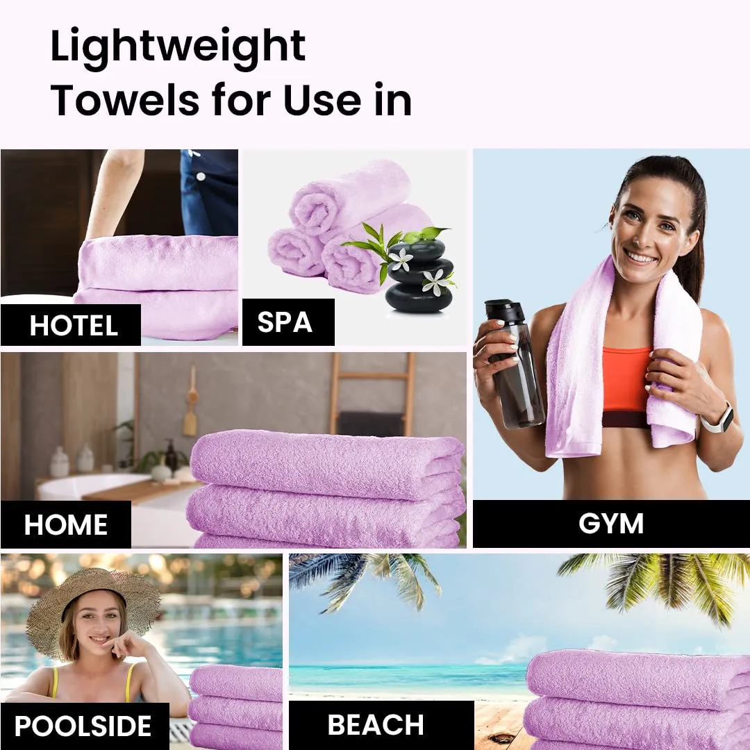 The Better Home Microfiber Bath Towel for Bath | Soft, Lightweight, Absorbent and Quick Drying Bath Towel for Men & Women | 140cm X 70cm (Pack of 4, Pink Beige) (Pack of 4, Blue Pink)