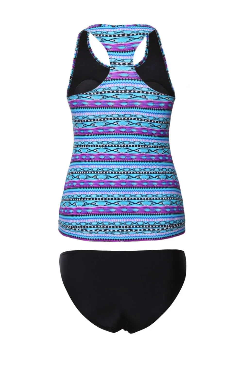 Tribal Beach Ethnic Print 2 Piece Tankini Swimsuit