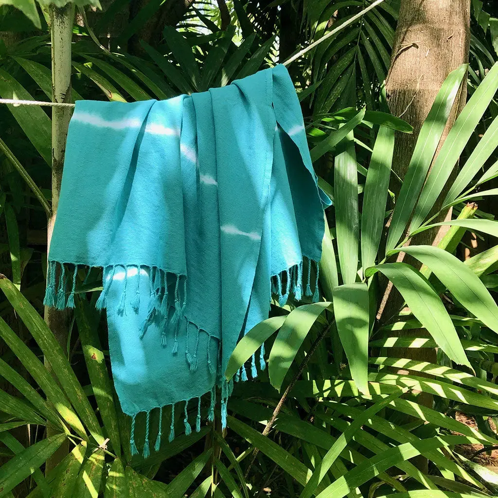 Turkish Beach Towel | Teal Tie Dye