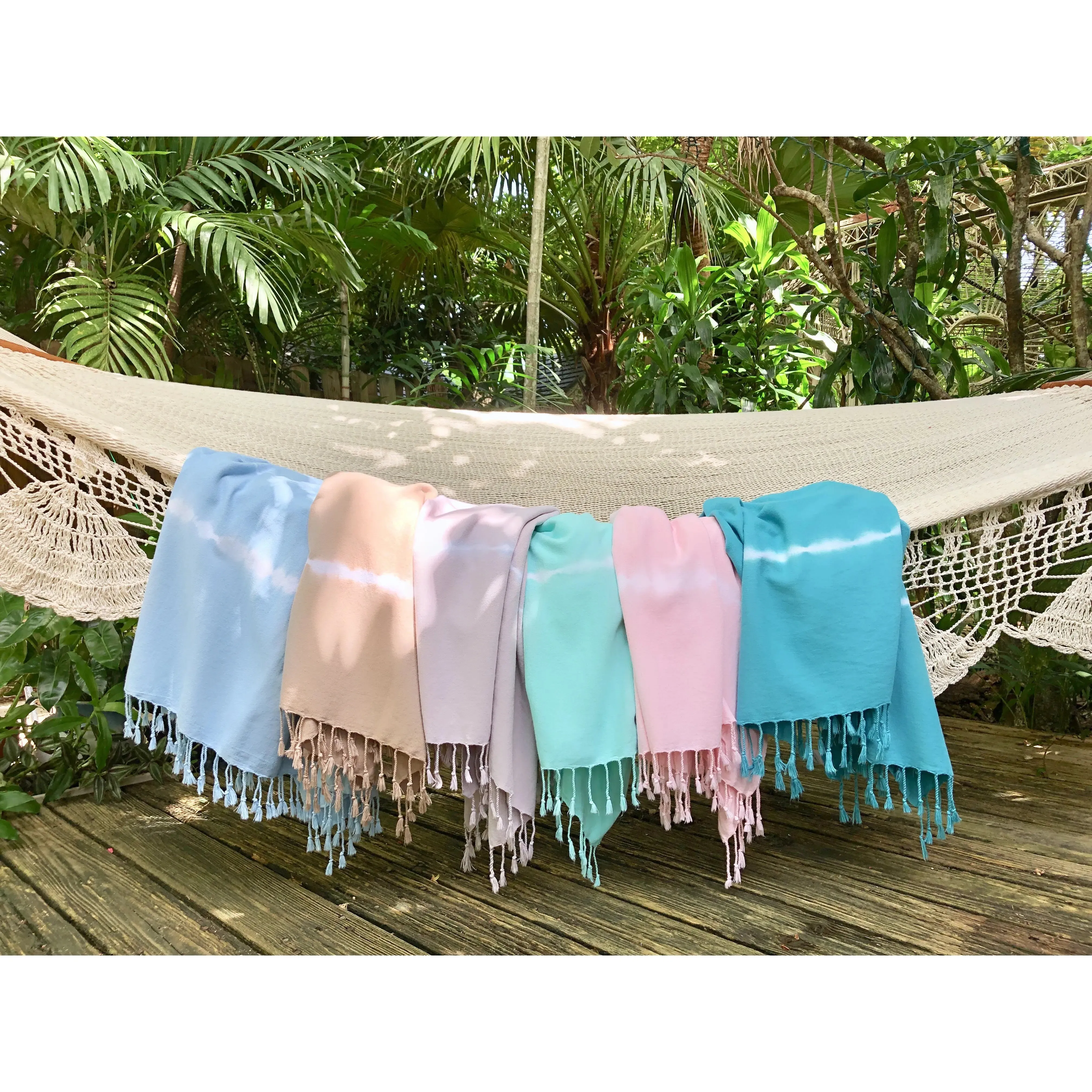 Turkish Beach Towel | Teal Tie Dye