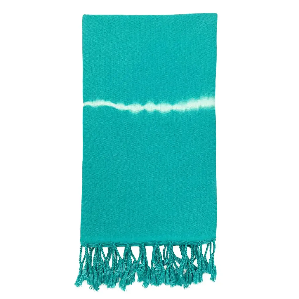 Turkish Beach Towel | Teal Tie Dye